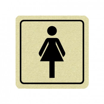 Poháry.com® Piktogram WC ženy zlato