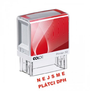 COLOP ® Razítko COLOP Printer 20/NEJSME PLÁTCI DPH červený polštářek