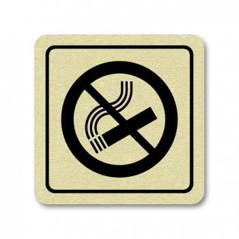 Poháry.com® Piktogram zákaz kouření zlato