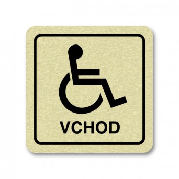Poháry.com® Piktogram vchod pro invalidy zlato