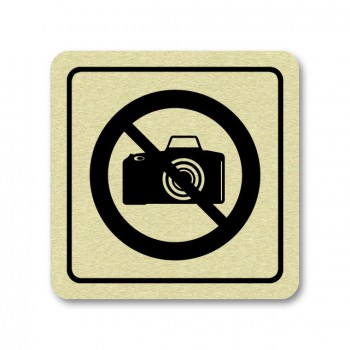 Poháry.com® Piktogram zákaz fotografování zlato