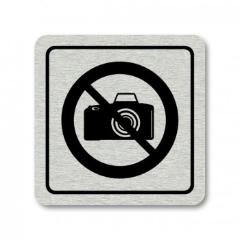 Poháry.com® Piktogram zákaz fotografování stříbro