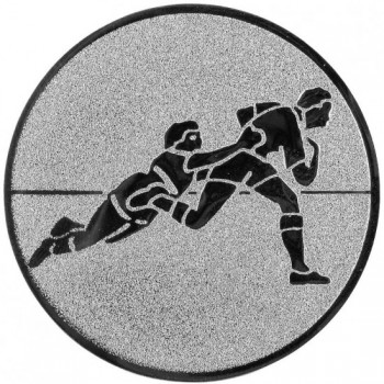 Poháry.com® Emblém rugby stříbro 25 mm