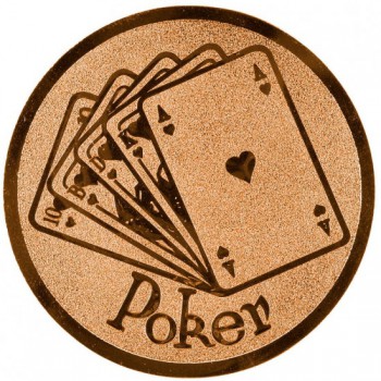 Poháry.com® Emblém poker bronz 50 mm