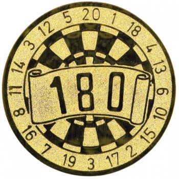 Poháry.com® Emblém šipky-bingo zlato 25 mm
