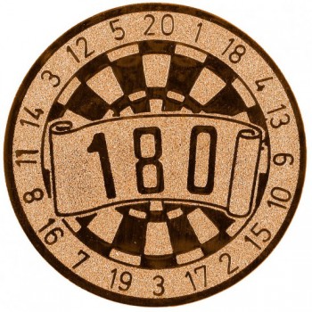Poháry.com® Emblém šipky-bingo bronz 25 mm