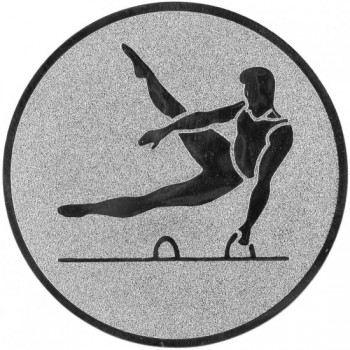 Poháry.com® Emblém gymnastika muž stříbro 50 mm