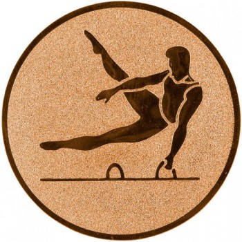 Poháry.com® Emblém gymnastika muž bronz 25 mm