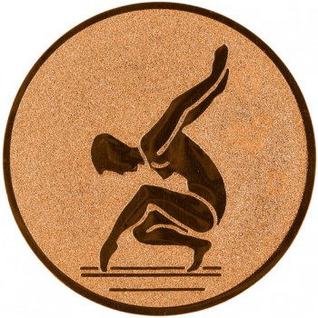 Poháry.com® Emblém gymnastika žena bronz 25 mm
