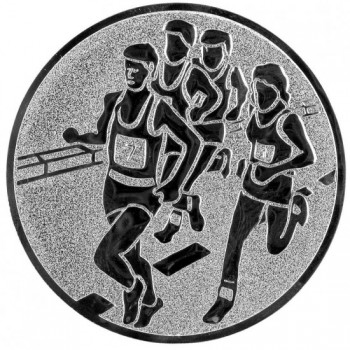 Poháry.com® Emblém marathon stříbro 50 mm