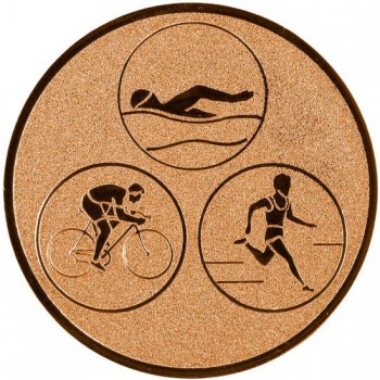 Poháry.com® Emblém triatlon bronz 25 mm