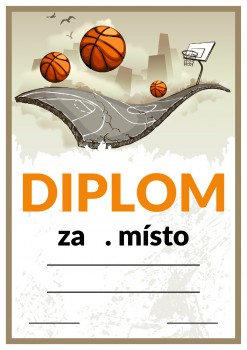 Poháry.com® Diplom basketbal D07