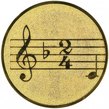 Poháry.com® Emblém noty zlato 25 mm