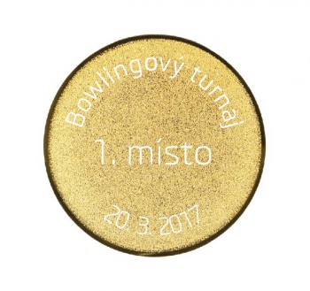Poháry.com® Emblém kovový s rytím 25 mm zlato
