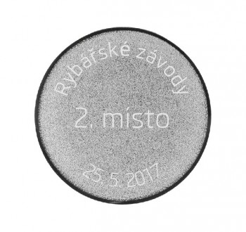 Poháry.com® Emblém kovový s rytím 25 mm stříbro