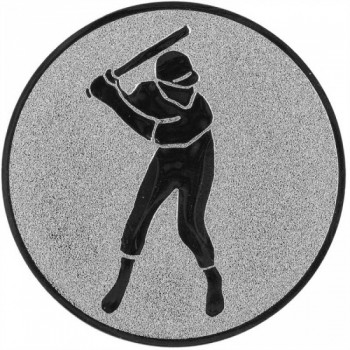 Poháry.com® Emblém baseball hráč stříbro 25 mm