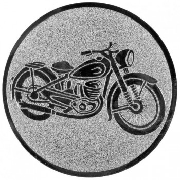Poháry.com® Emblém moto veterán stříbro 25 mm
