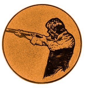 Poháry.com® Emblém střelba skeet bronz 25 mm