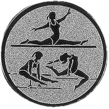 Poháry.com® Emblém gymnastika víceboj ženy stříbro 25 mm