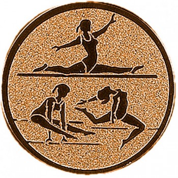 Poháry.com® Emblém gymnastika víceboj ženy bronz 25 mm