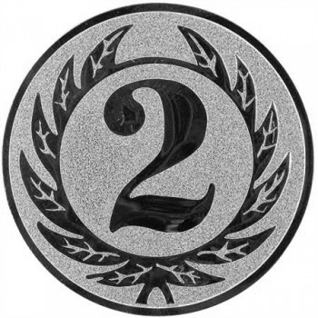 Poháry.com® Emblém 2. místo stříbro 25 mm