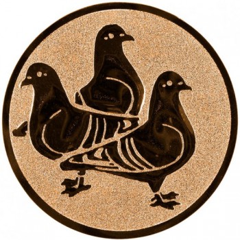 Poháry.com® Emblém holubi bronz 25 mm