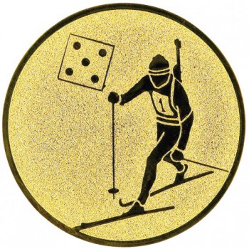 Poháry.com® Emblém biatlon zlato 25 mm