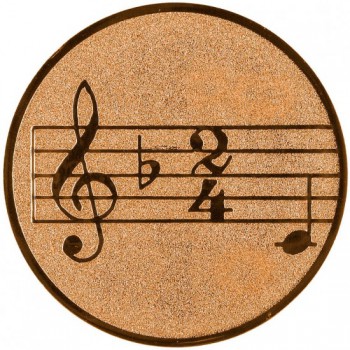 Poháry.com® Emblém noty bronz 25 mm