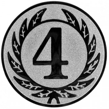 Poháry.com® Emblém 4. místo stříbro 25 mm