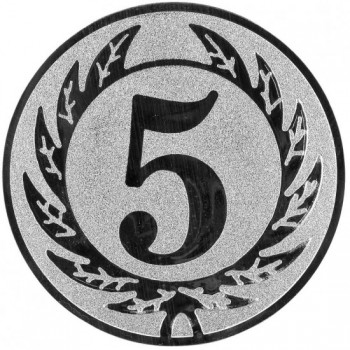 Poháry.com® Emblém 5. místo stříbro 25 mm