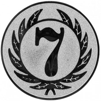 Poháry.com® Emblém 7. místo stříbro 25 mm