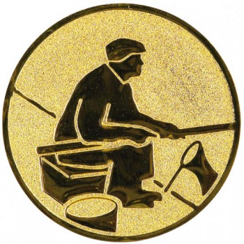 Poháry.com® Emblém rybaření zlato 25 mm
