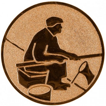 Poháry.com® Emblém rybaření bronz 25 mm