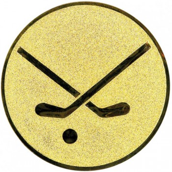 Poháry.com® Emblém hokejbal zlato 25 mm
