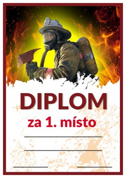 Poháry.com® Diplom hasiči D15