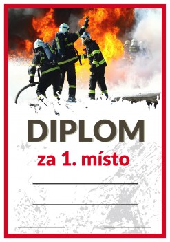 Poháry.com® Diplom hasiči D22