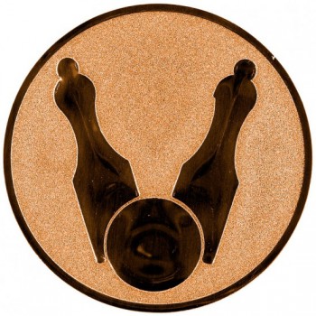 Poháry.com® Emblém kuželky bronz 50 mm