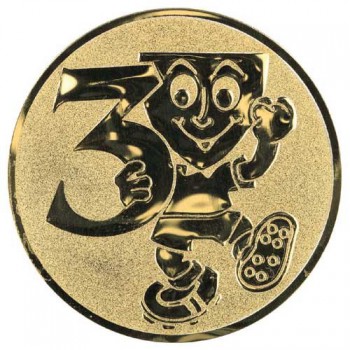 Poháry.com® Emblém 3. místo smail zlato 50 mm