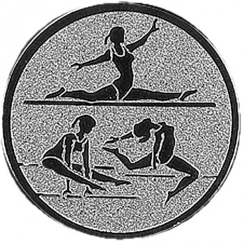 Poháry.com® Emblém moderní gymnastika stříbro 50 mm
