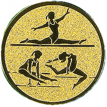 Poháry.com® Emblém moderní gymnastika zlato 50 mm