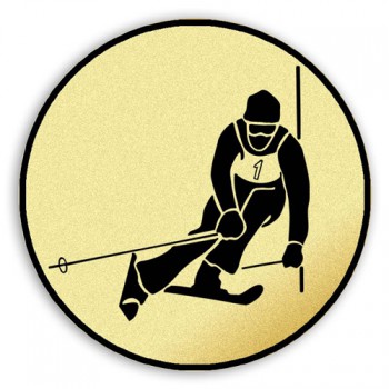 Poháry.com® Emblém tištěný Sjezd na lyžích 70 mm