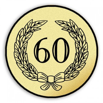 Poháry.com® Emblém tištěný Výročí 60. let 70 mm