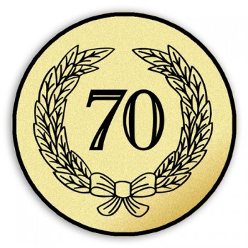 Poháry.com® Emblém tištěný Výročí 70. let 100 mm