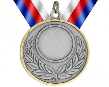 Poháry.com® Medaile E2315 stříbro s trikolórou