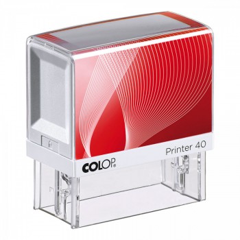 COLOP ® Razítko Colop Printer 40 červeno/bílé modrý polštářek