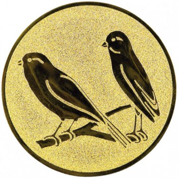 Poháry.com® Emblém ptáci zlato 25 mm