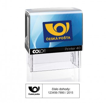 COLOP ® Poštovní razítko Printer Colop 40 modrá černý polštářek
