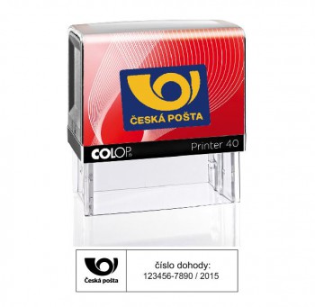 COLOP ® Poštovní razítko Printer Colop 40 červená černý polštářek