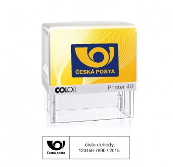 COLOP ® Poštovní razítko Printer Colop 40 žlutá černý polštářek