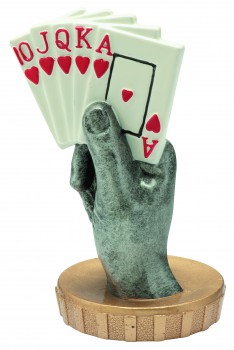 Poháry.com® Soška FX18 pokerové karty